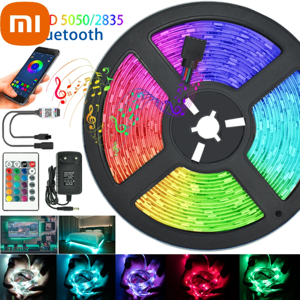 

Светодиодная водонепроницаемая лента Xiaomi, гибкая LED полоска с поддержкой Bluetooth, для телевизора, спальни, вечевечерние, 5 м, 10 м, 15 м, 20 м, 12 В