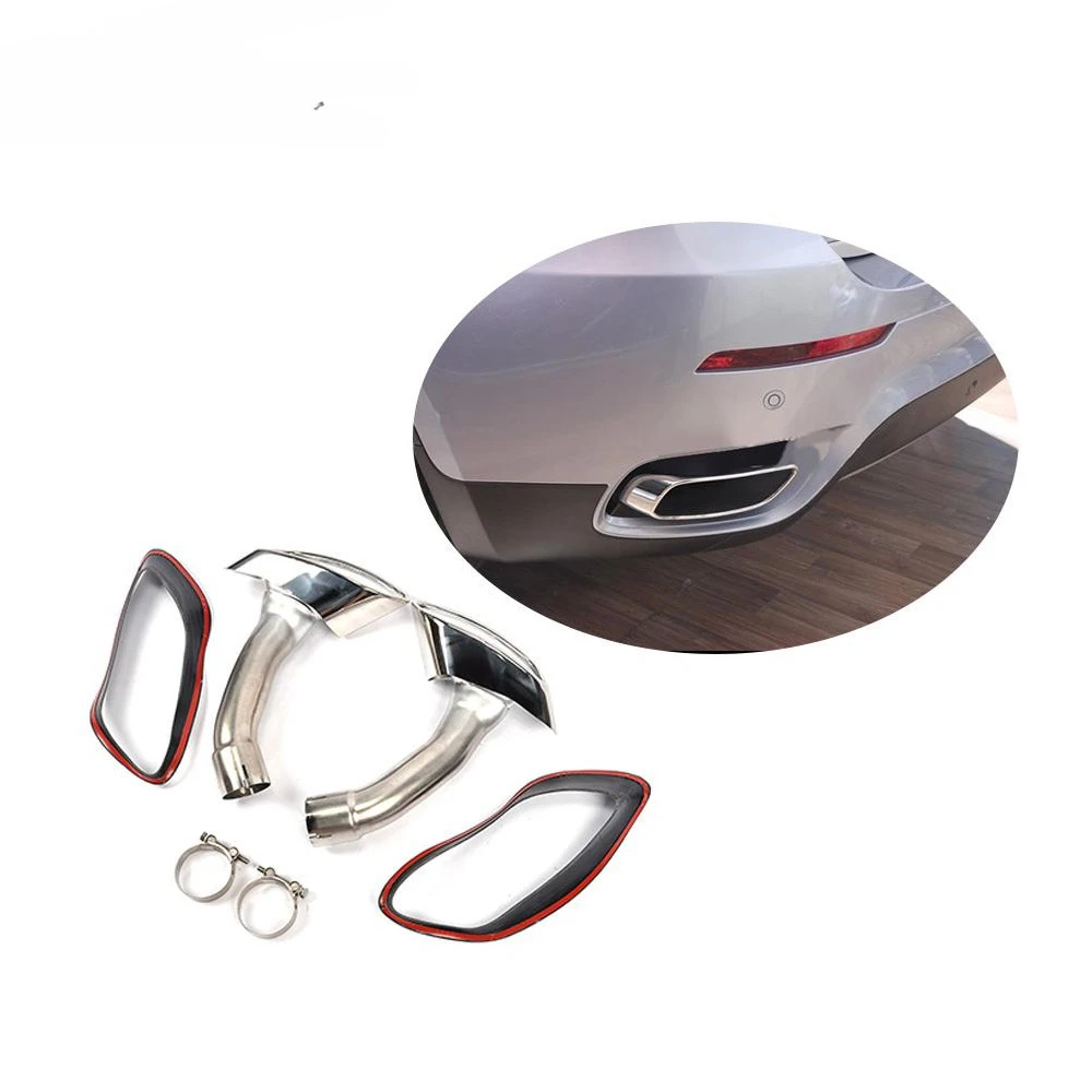 

Steel End Tips Exhaust Muffler Auto Car Retrofit Tail Pipes For X6 E71 30D 35D 40D