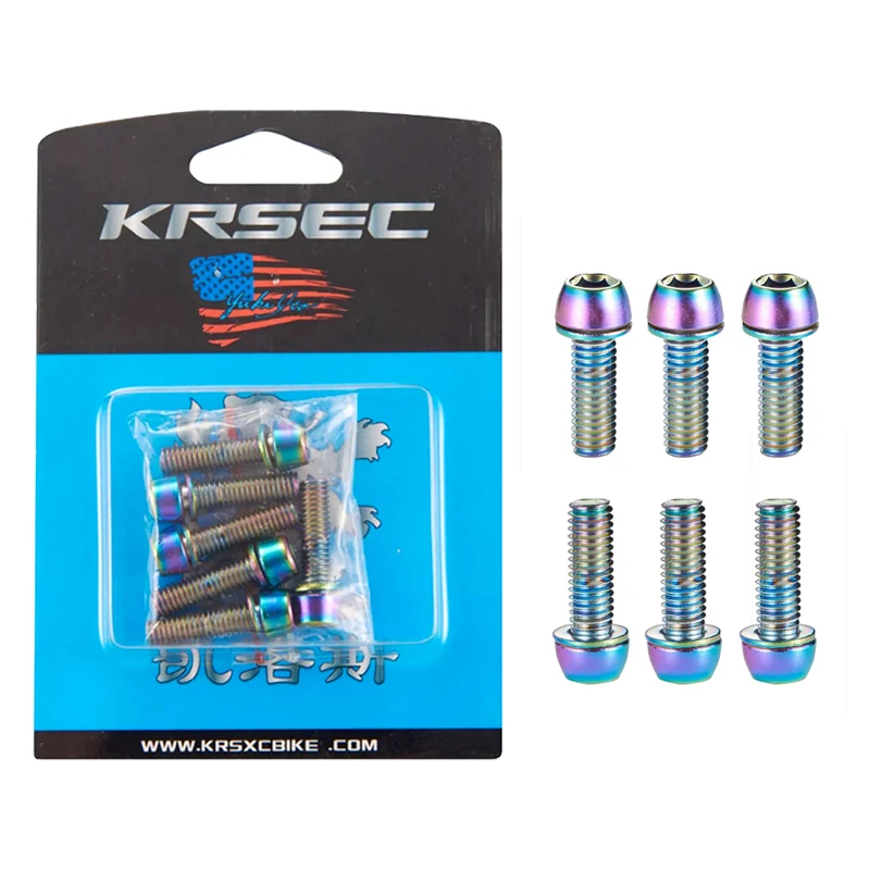 KRSEC Bike Power Screw Desktop Cover M5/M6*18MM For Road Mountain Bike Bmx Riser Bicycle Parts