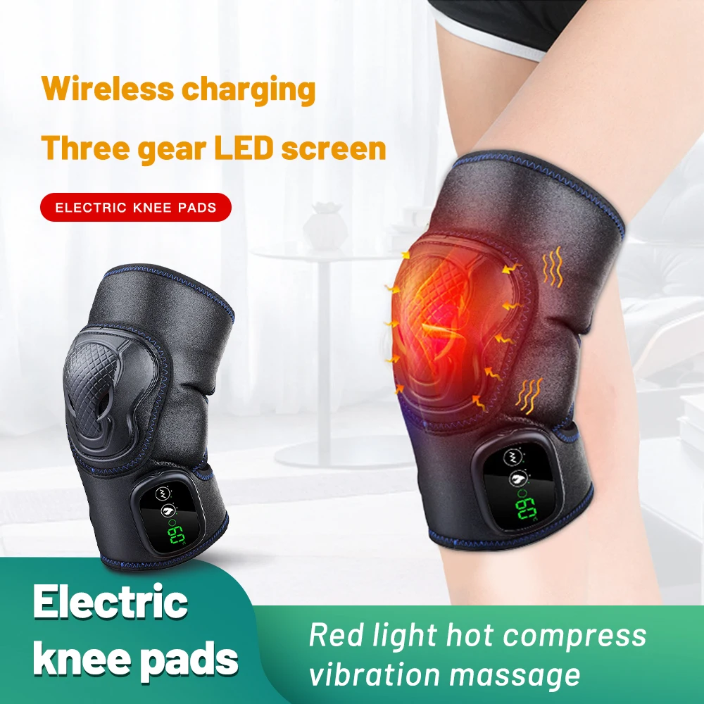 

Red Light Knee Pad Infrared Heating Physiotherapy Arthritis Therapy Pain Relief Knee Pad Support Heating Vibration Massager