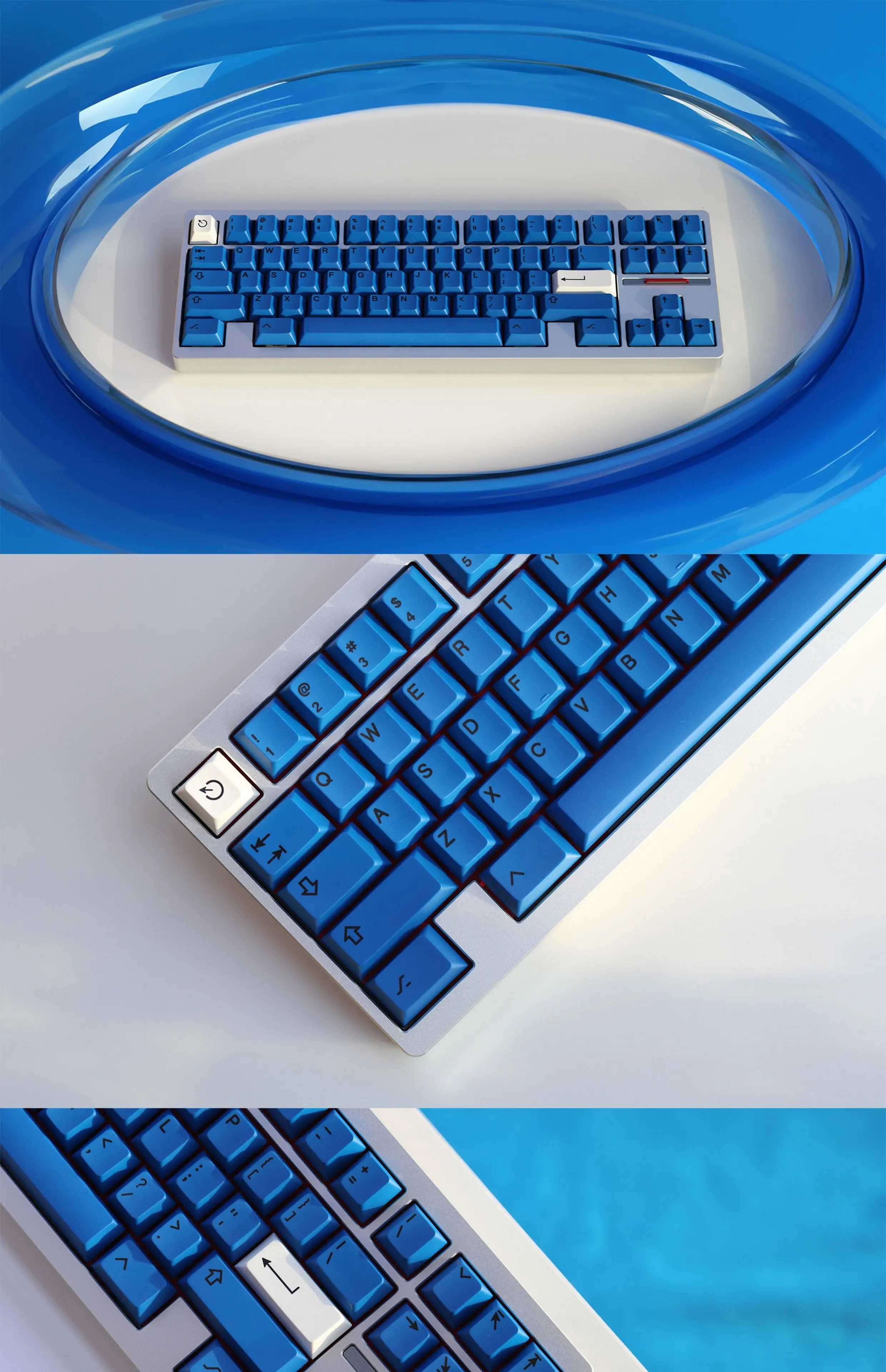 Armorsuit Черный на синем Механическая клавиатура Cherry Profile Keycap PBT Dye Sub Полный набор колпачков для клавиш DIY Клавиатура (art.: 3920d183ecf17) - 3920d183ecf17