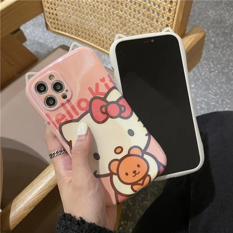 Чехол Hello Kitty для телефона Iphone 13 Pro Max 12 11 X XS MAX XR Blu-Ray мягкий чехол |