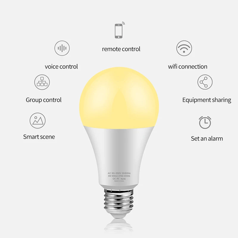 

Умсветильник лампа с Wi-Fi, 20 м