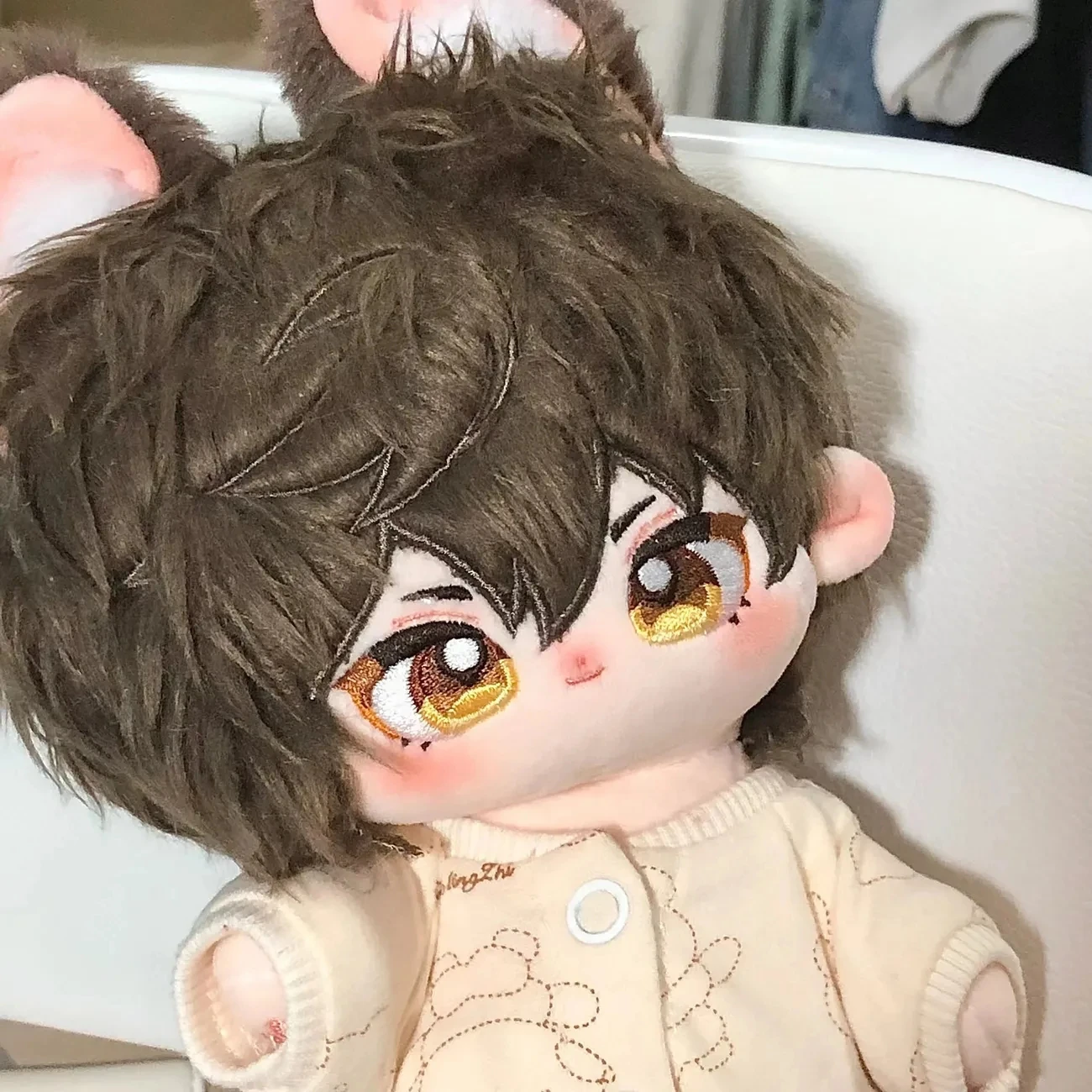 

20CM Genshin Impact zhong li Cute Stuffed Plush Doll Body Cotton Dress Up Dolls Anime Plushie Pillow Xmas Gift