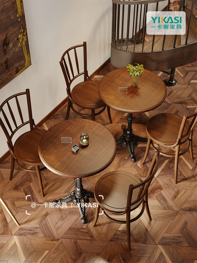 Кофейный столик и стул Yy в стиле ретро комбинированный французский Американский