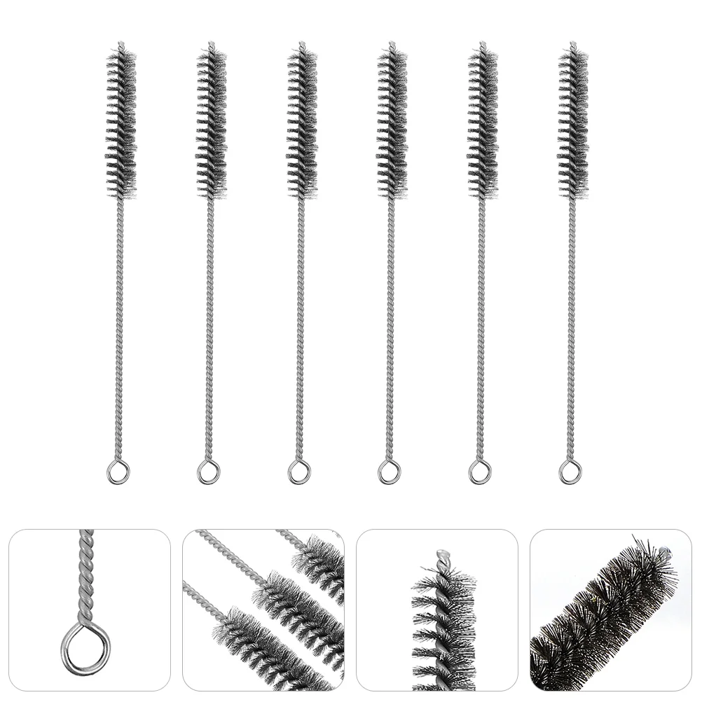 

6 Pcs Drinking Straw Cleaning Brush Drain Tool Hair Sink Dredge Tube Sweep Sewer