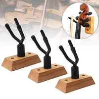 3pcs wall mounted hanger hook for violin viola hanger hook wbow holder home studio wall mount use hardwood bass with screw