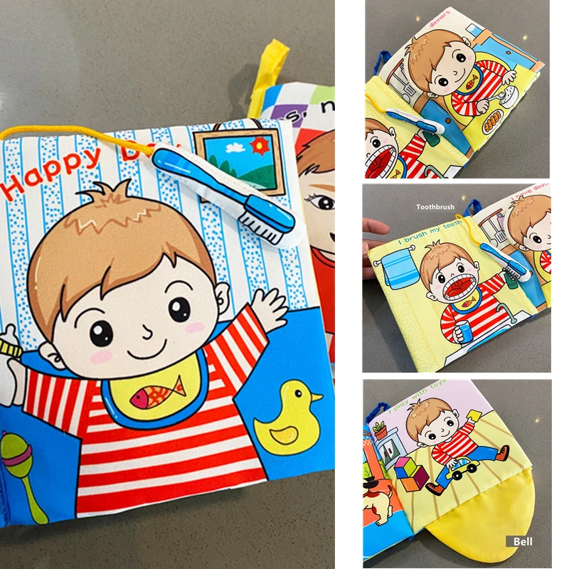 Тканевая книга-пазл для детей и взрослых 0-12 месяцев |