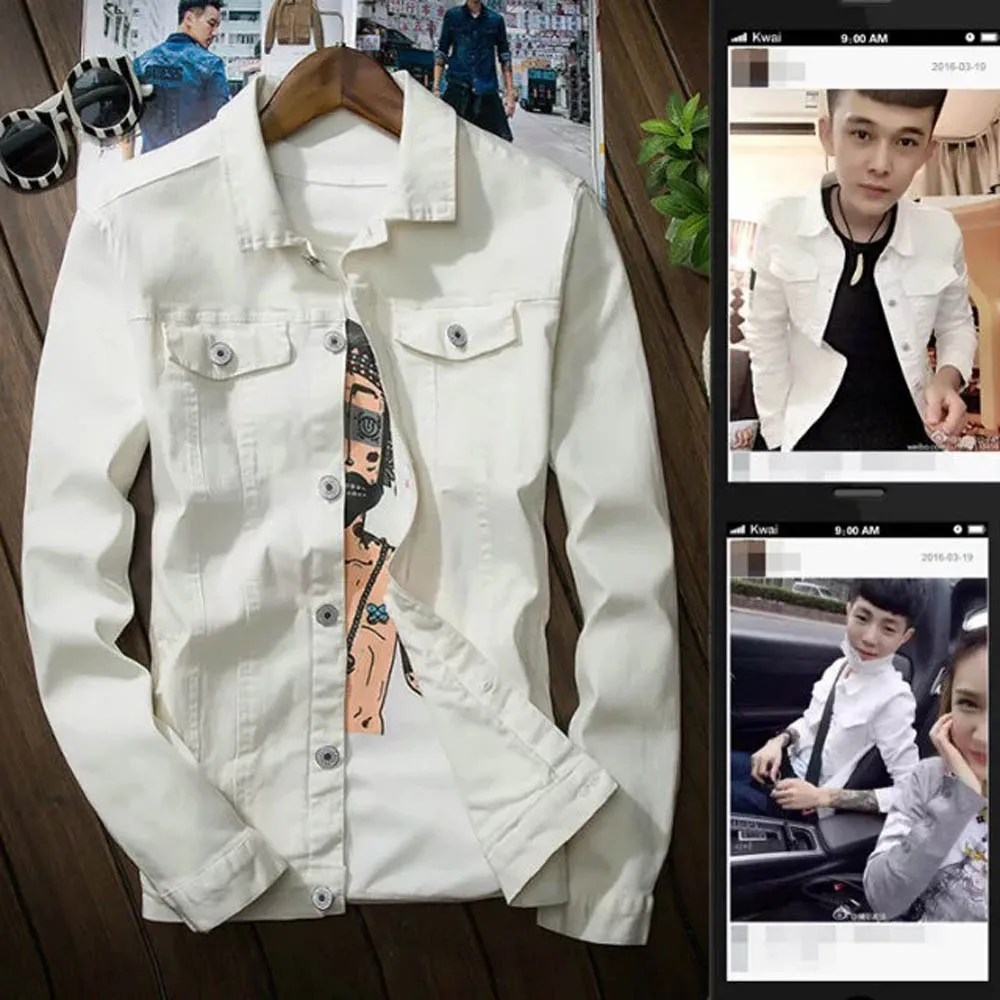 Мужская джинсовая куртка Kuaishou в стиле знаменитостей, модная мужская джинсовая куртка для пары