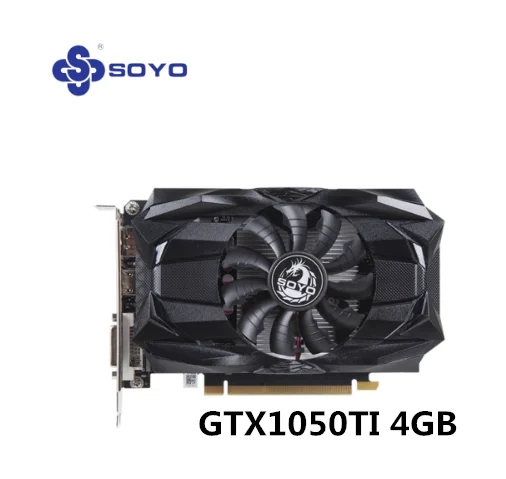Видеокарта SOYO GTX1050TI 4 Гб игровая видеокарта Nvidia GDDR5 128 бит GPU для ПК | Компьютеры и