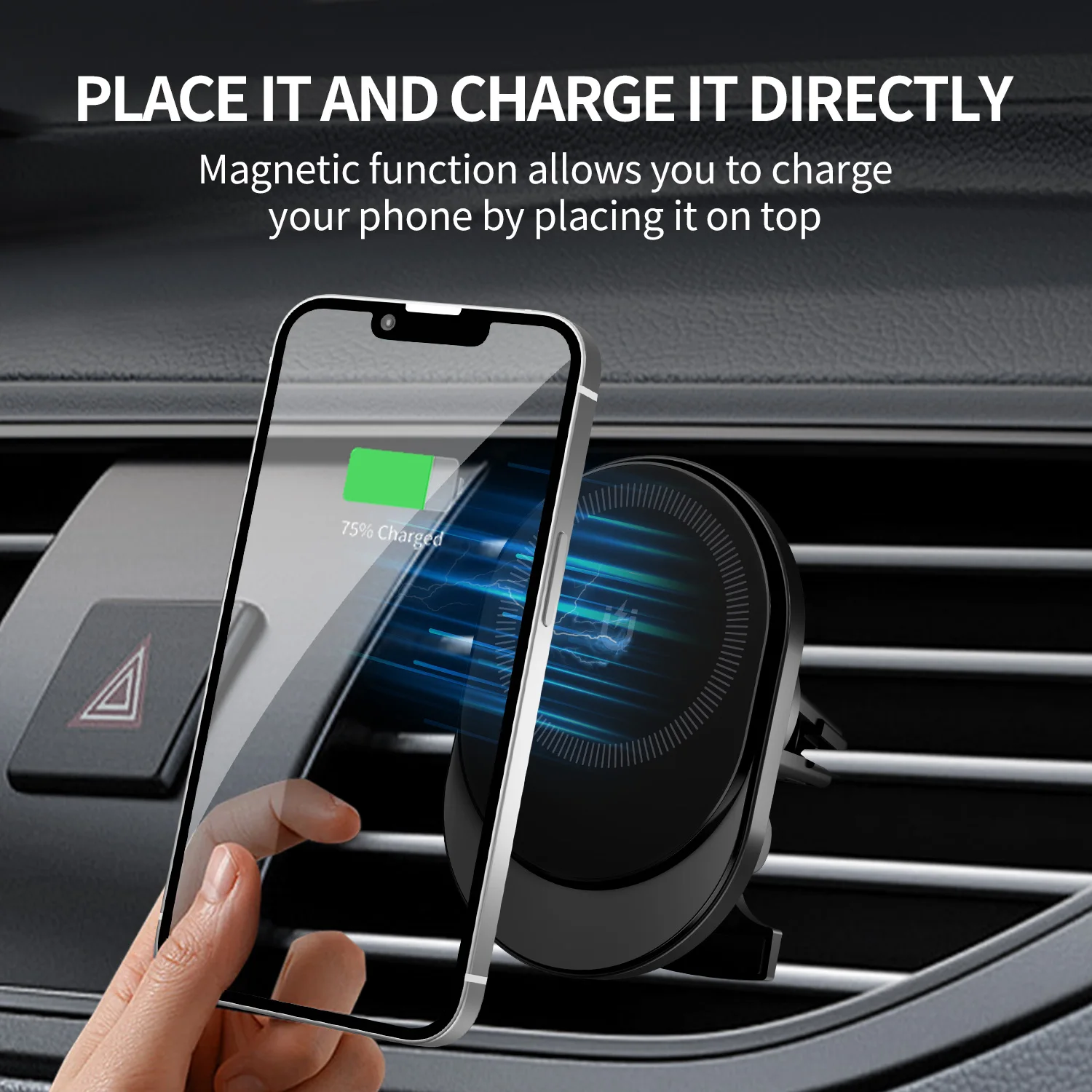 Магнитная автомобильная беспроводная зарядка 30 Вт для iPhone 12/13/14/15/16 pro/max/plus серии