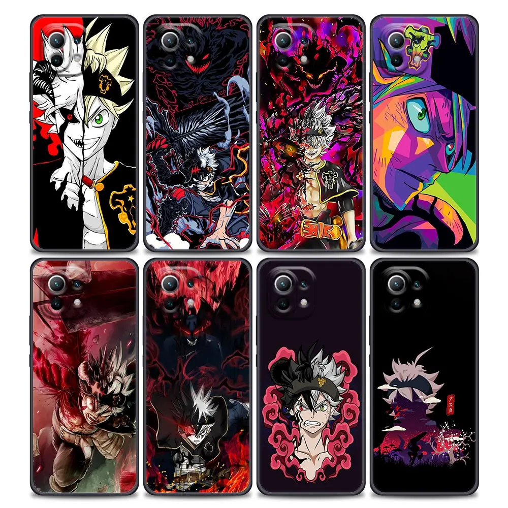 

Black Clover Japan Anime Phone Case For Xiaomi Mi 12 12X 11T X4 NFC M3 F3 GT M4 Pro Lite NE 5G Poco M3 M4 X4 Cover Fundas Coques