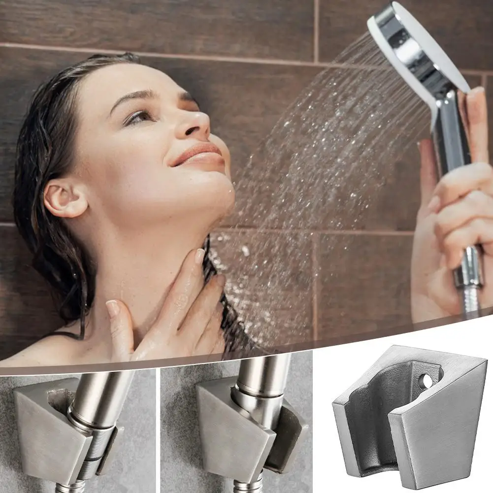 

Stainless Steel Shower Head Base Spray Nozzle Handheld Shower Accessories Fixture Head In Bathroom Shower Adjustable Bracke J7K6