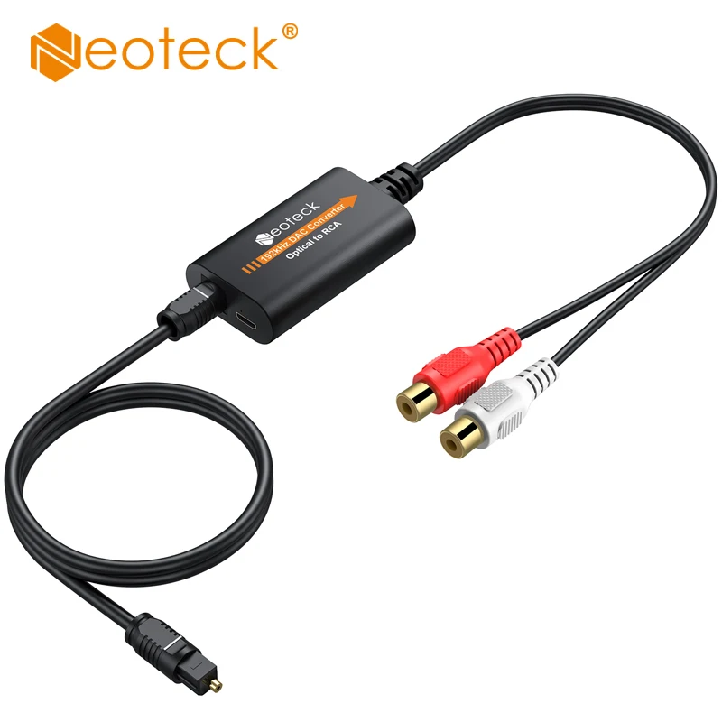 

Neoteck 192kHz DAC Converter SPDIF to RCA Audio Adapter Built-in Audio Amplifier Chipset For HDTVs and DVD/Blu-Ray Players