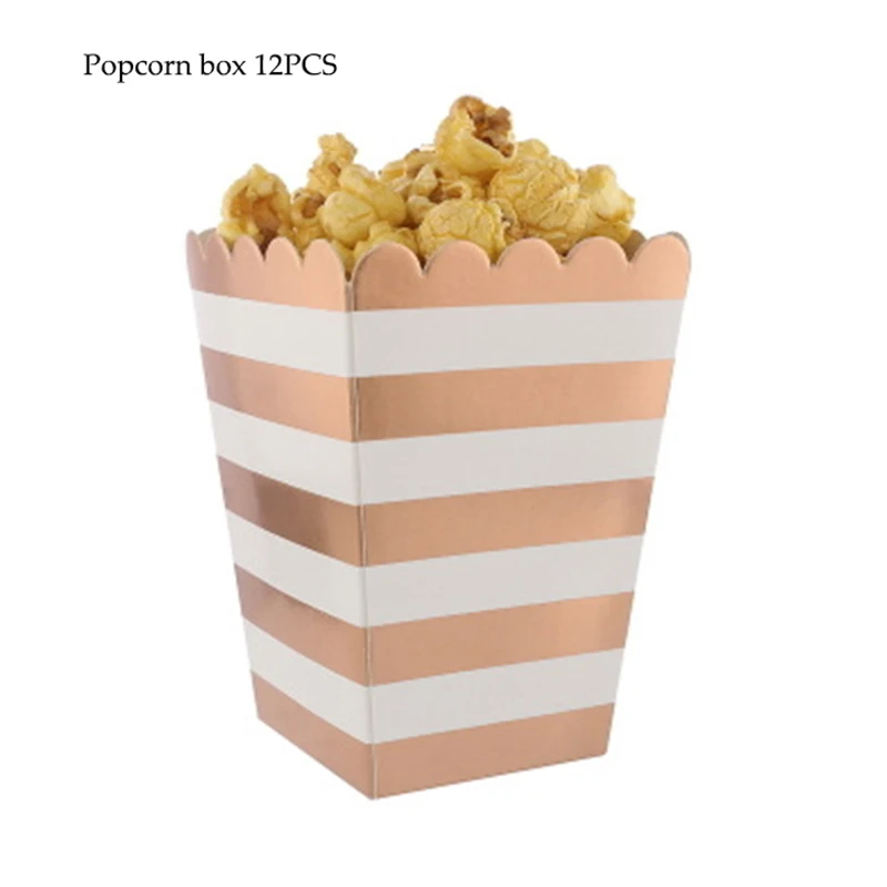 

Одноразовые подарочные коробки для попкорна розовые