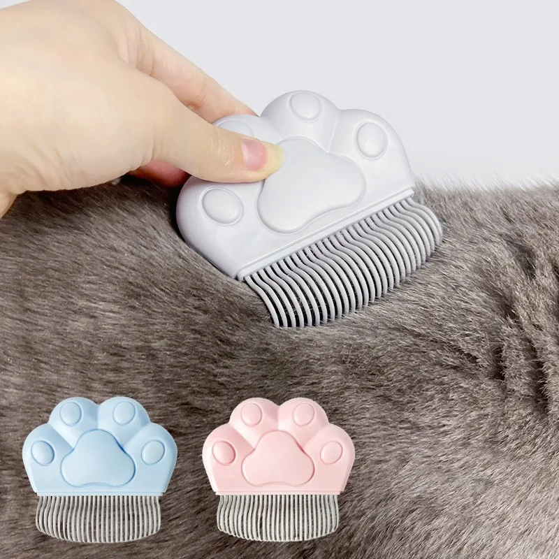 

Cat Comb Brush Cat Dog Brush Soft Handle Self Cleaning Slicker Brush Comb for Dogs Cats Grooming Comb Pet Cleaning Grooming Tool