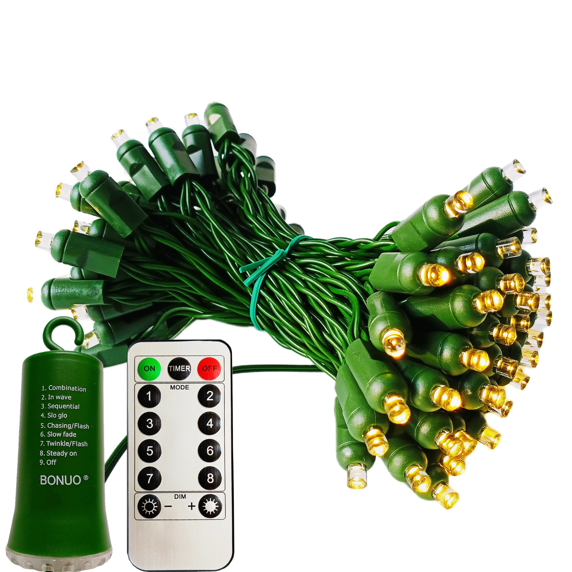 

5mm Christmas Lights Battery Operated 16ft 50 LED String with Remote Timer 8 Modes for Outdoor Wreath Decor