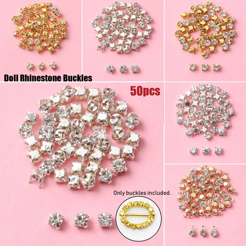 

Miniature Patchwork Decoration Craft Sewing Buckle DIY Doll Clothes Necklace Buttons Mini Button Rhinestone Buckles