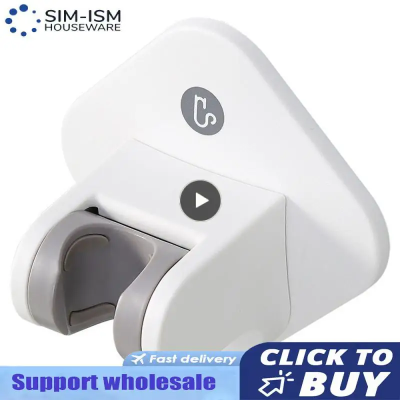 

Useful Shower Head Holder Plastic Bathroom Hook Adjustable Modern Shower Holder Bathroom Accessories Punch-free Bracket White