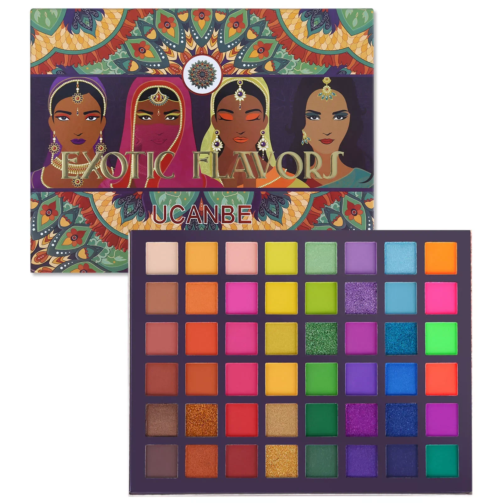 

NEW2023 Exotic Flavors Eyeshadow Palette 48 Color Pressed Glitter Shimmer Matte Eye Shadow Neon Metallic Makeup Cosmetics