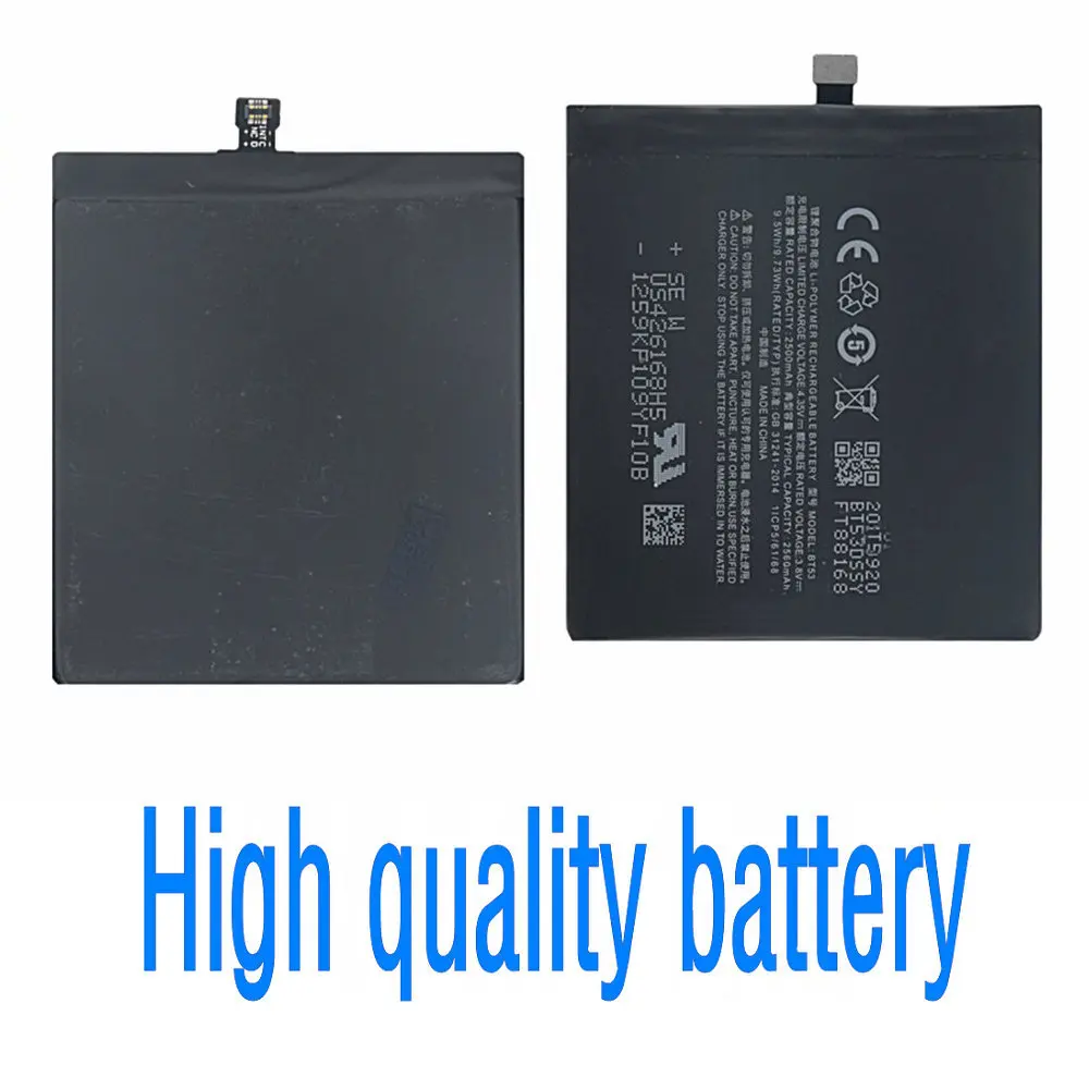 Литий-ионный аккумулятор большой емкости высокого качества 2560Mah BT53 для Mei zu pro 6 martphone