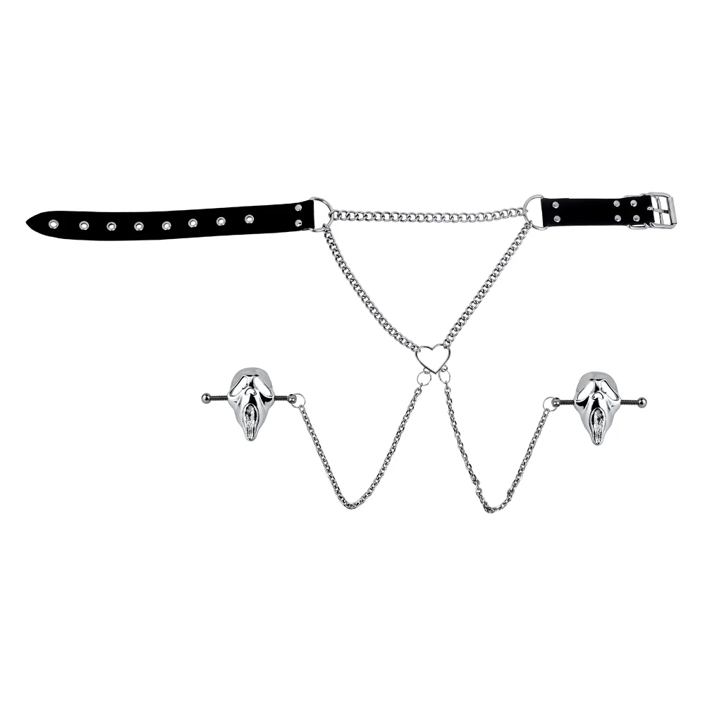 QKKQ женский металлический зажим для сосков массажная повязка на грудь фетиш