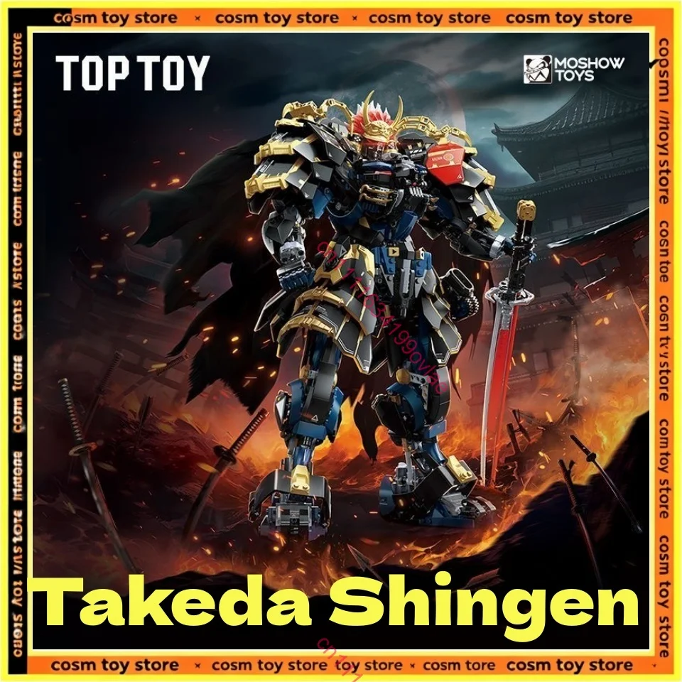 Фото Конструктор TOP TOY Samurai Mecha DIY: Фигурка Такеды Шинэна из ABS-пластика, крупное настольное украшение, коллекционный хобби-подарок на праздник