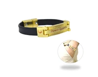 gold quantic magnetica power executive bracelet