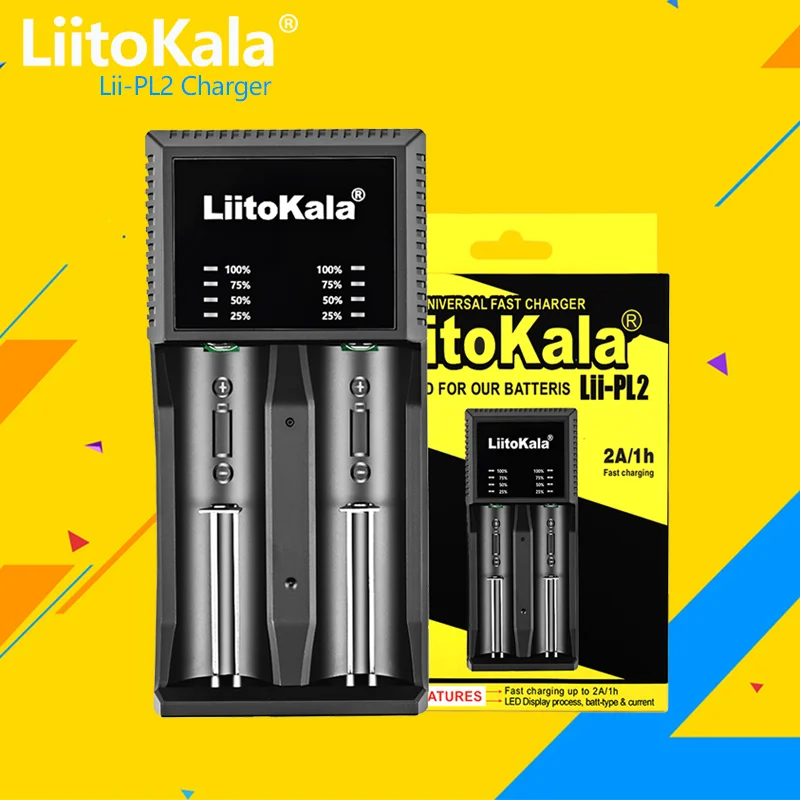 

1-5 шт. LiitoKala Lii-PL2 светодиодный 3,7 в/1,2 в NiMH 18650 18350 18500 21700 20700 CR123A зарядное устройство для литиевых аккумуляторов