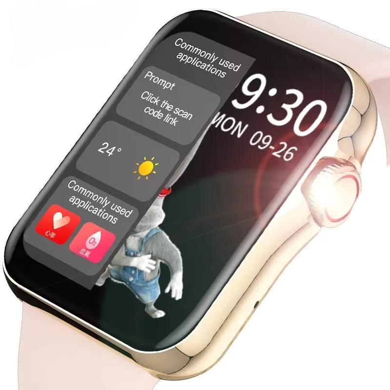 

Women Smart Watch Full Touch HD Screen Smart Watch Sport Tracker Calling SmartWatch Heart Rate BP ECG With Music Playback Watch