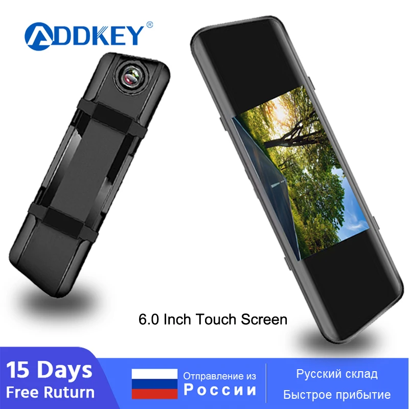 

Зеркало-видеорегистратор ADDKEY, 6 дюймов, 24 ч, Full HD 1080P