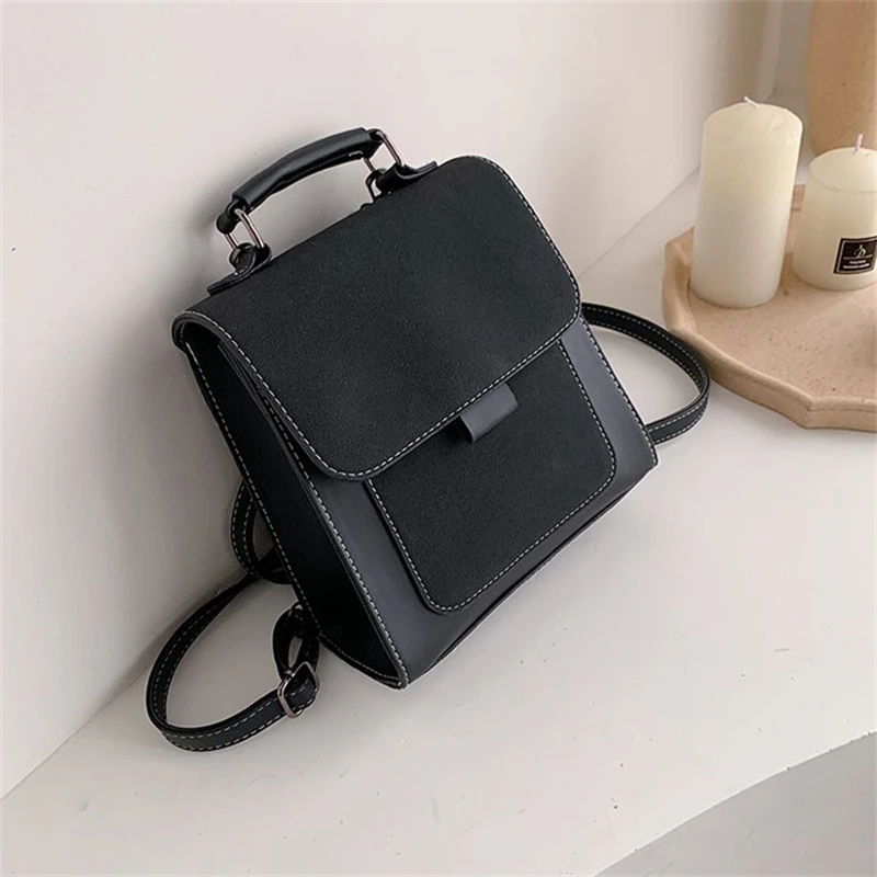 

High Quality PU Leather Backpack Women Cute Mini Backpacks for Female Fashion Women's Backpack Luxury Small Backbags Trend