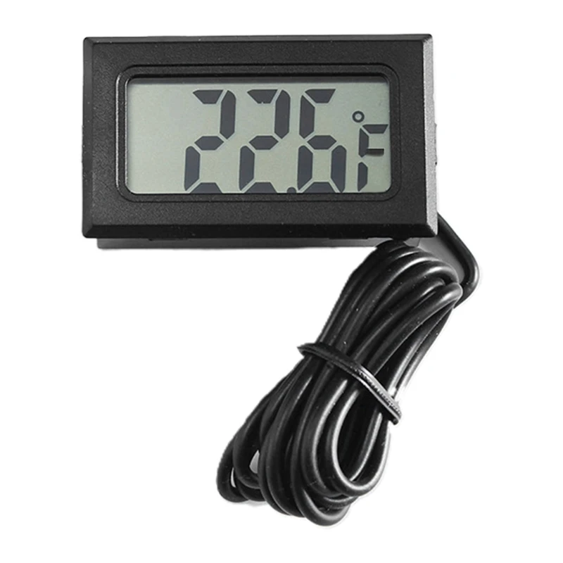 

LCD Digital Aquarium Thermometer Fish Tank Water Terrarium Temperature with Pro-be Turtle Water-proof Gauge Meter