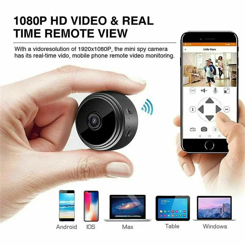 

Камера видеонаблюдения 1080P HD с Wi-Fi и функцией ночного видения