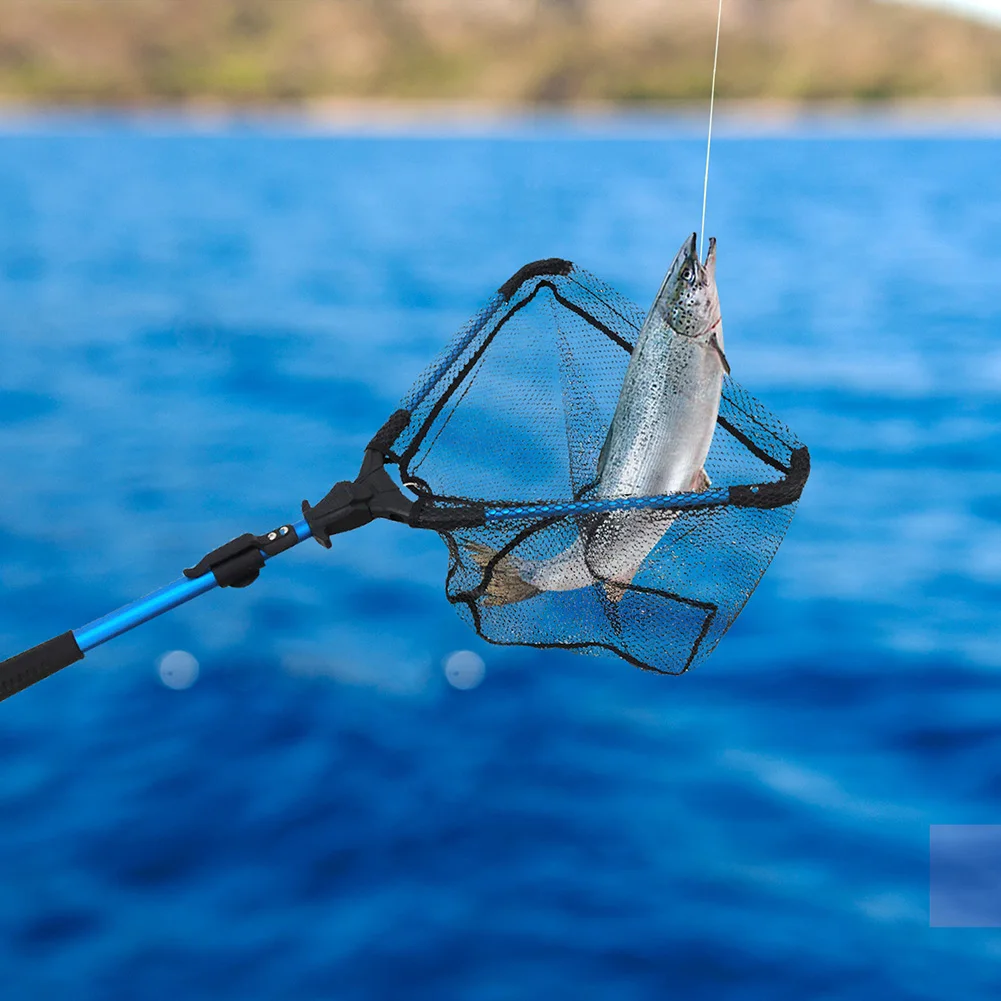 

Telescoping Landing Net Aluminum Alloy 73/92CM Retractable Foldable Fishing Net Portable Long Trout Catch Net Fishing Tackles