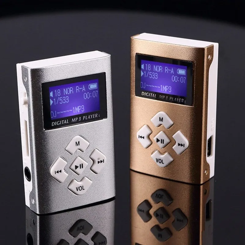 

Plug-in MP3 with Screen Metal Aluminum Shell Sports MP3 Portable High Quality Walkman Music Player Factory Free shipping