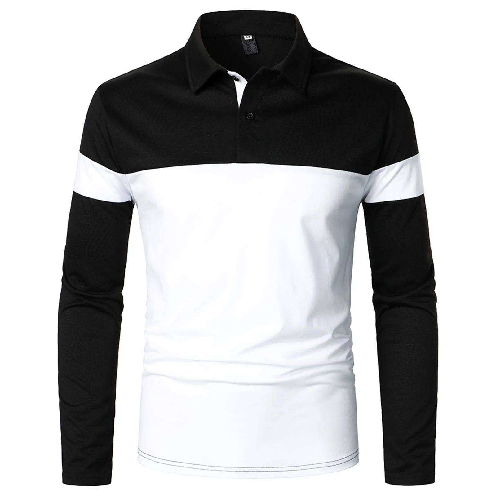 

Men's Design Lapel Casual Long Stitching Loose Sleeve Fashion Top Men's Shirts Soft Sleeve