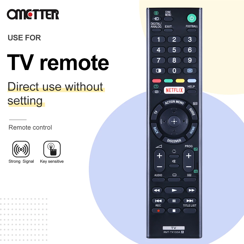 

RMT-TX100A New Remote Control for Sony Smart TV KDL-43W800C KDL-43W800D KD-49X8500C KD-49X8300C KDL-50W800D KDL-55W800C