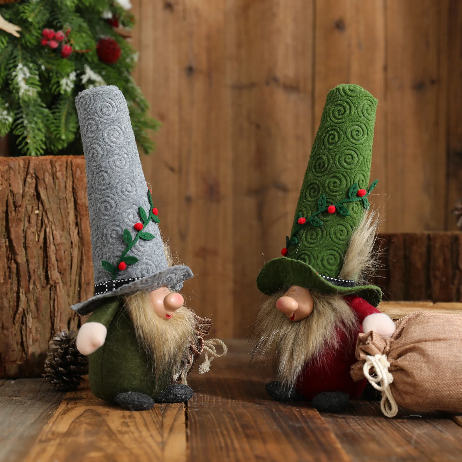 Рождественская шапка кукла Rudolph льняные украшения для стариков