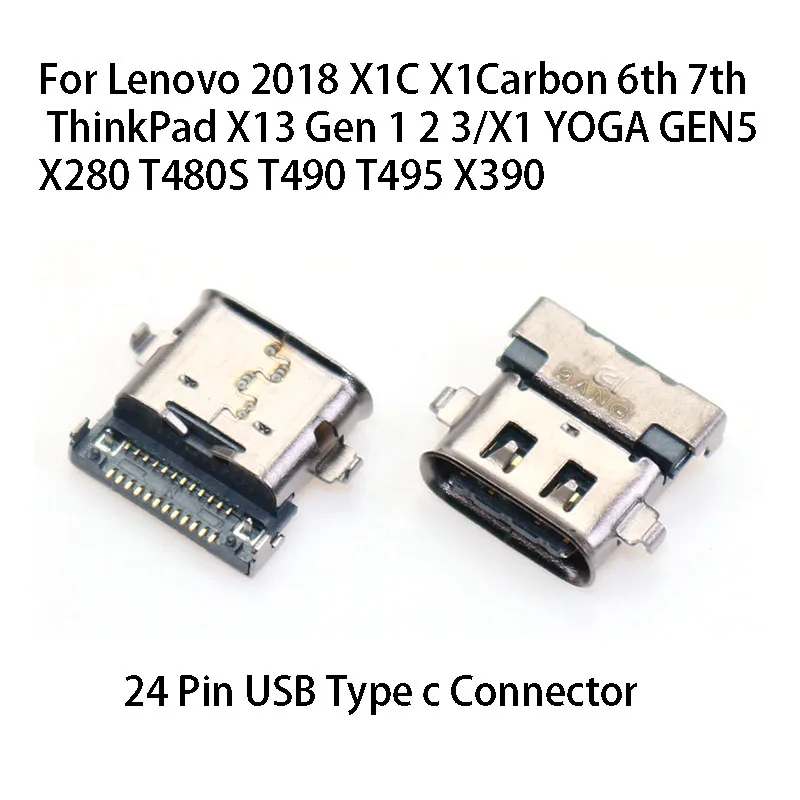 

1 шт., зарядная вилка для Lenovo X280 T480S T490 T495 X390 ThinkPad Gen 1 2 3 5/X1 13 YOGA 2018 Carbon 6th 7th Type-C USB-интерфейс