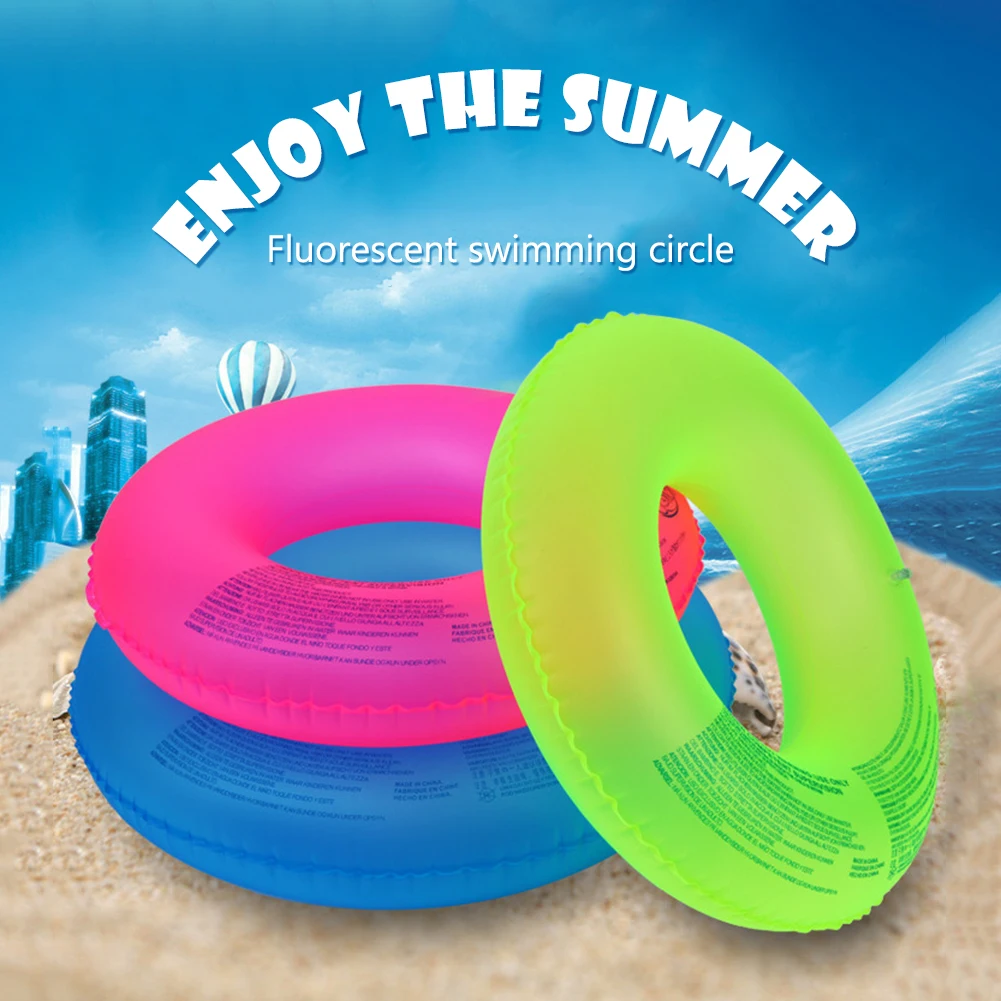

Portable Swimming Inflatable Float Swim Ring Inflatable Fluorescent Swimming Pool Summer Inflatable Floating Row