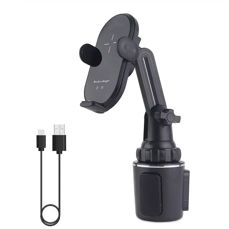 

Universal Car Cup Phone Holder Qi 15W Wireless Car Charger Holder Automatic Infrared Smart Sensor Clamping Car Mount