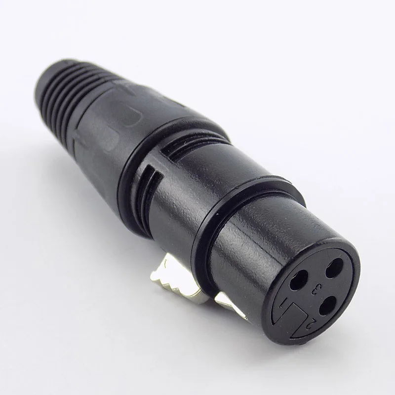 

1 Pair Microphone Audio Cables Male+Female Plug 3-Pin XLR Adapter Cannon Mic Jack for Speaker H10 Connector Terminals Sound