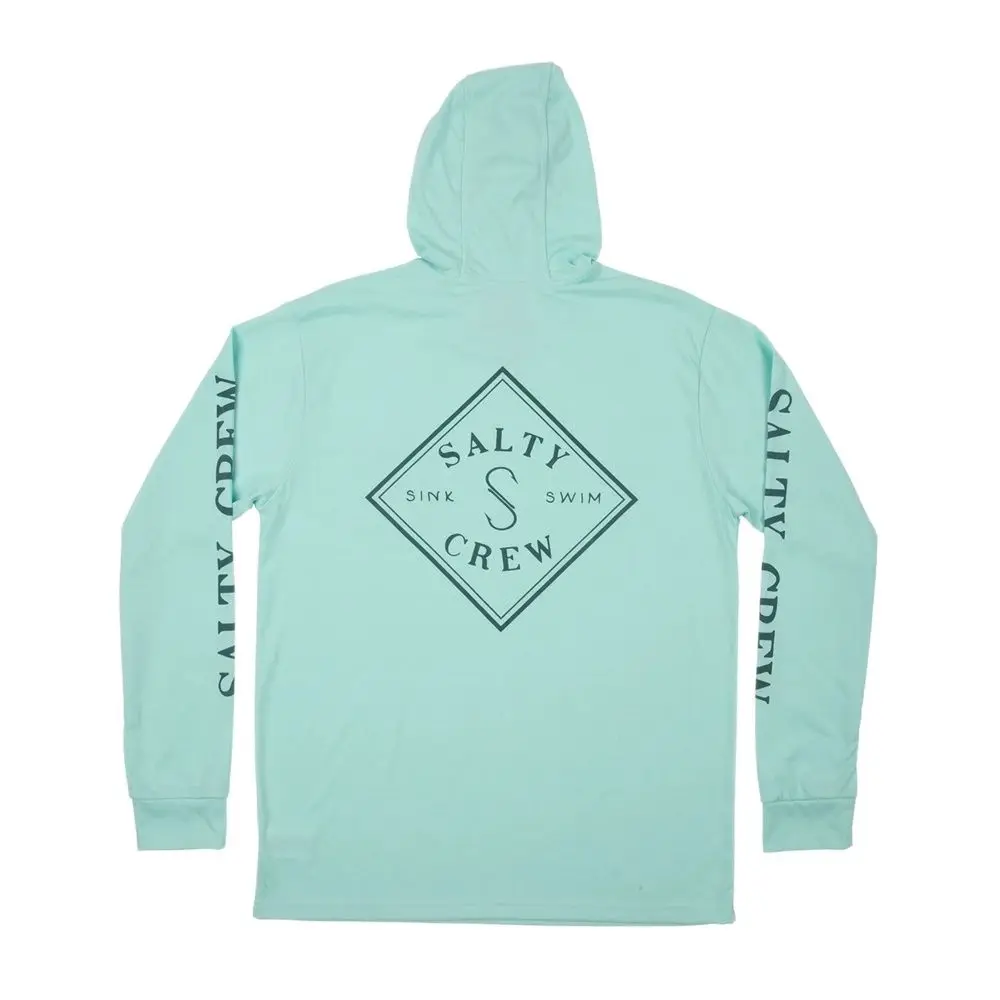 

Salty Crew Fishing Apparel Outdoor Long Sleeve T Shirt With Hood Sun UV Protection Breathable Angling Clothing Homme Peche