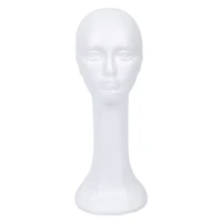 long neck female foam head model glasses hair wig mannequin hat stand styrofoam