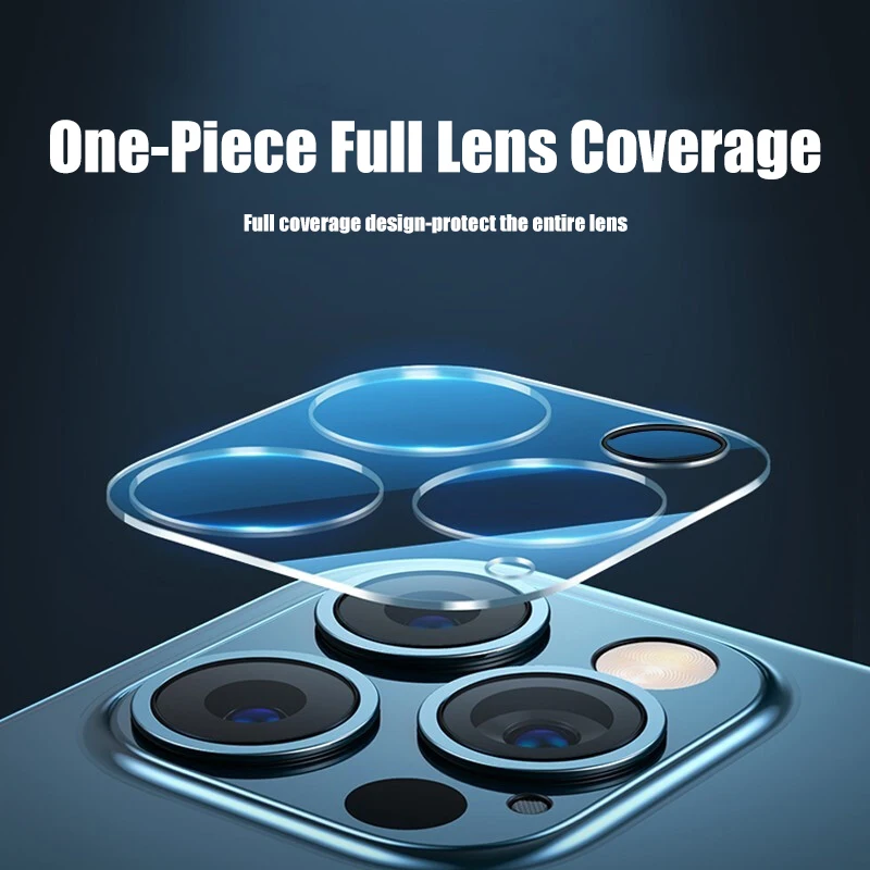4Pcs Camera Lens Tempered Glass For iPhone 11 12 13 14 Pro Max Screen Protector On For iPhone 12 13 mini 14 Plus Camera Films