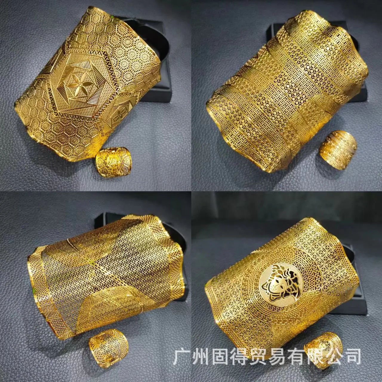 Европейские и американские портреты с полым узором 24k позолоченный Большой