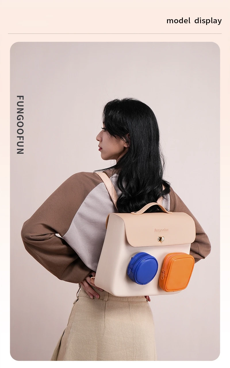 Fungoofun студенческий модный новый легкий рюкзак большой вместимости подходящий по