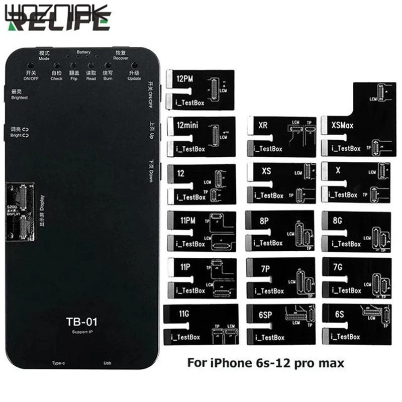 RELIFE Smart IP Tester TB-01 Pro For iPhone 6-13ProMax ForHuawei Samsung Screen display 3D Touch Multifunction Test Tools |