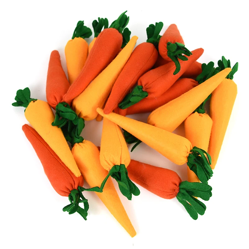 

1Pcs 19*4.5cm Non-woven Fabric Diy Artificial Carrot Craft Ornaments Easter Party Garden Decoration Children Toy Gifts